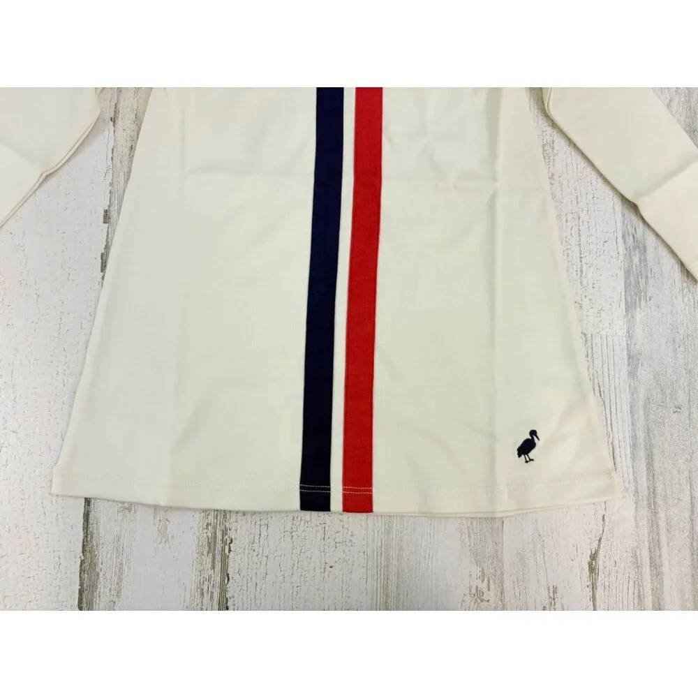 Beaufort Bonnet Company Tatum Turtleneck Dress White Blue Red Stripe Sz 4T NWT